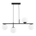 Luster na sajli LUNA 4xE14/10W/230V crna
