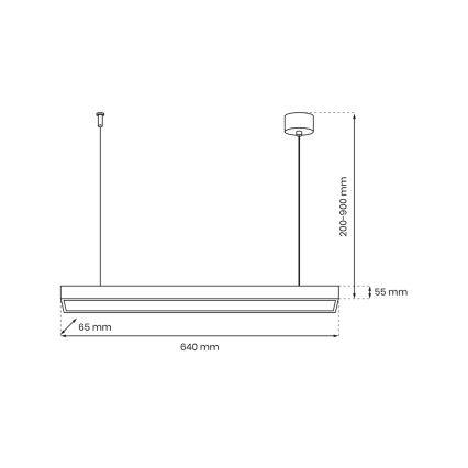 Luster na sajli LUNGO T8 1xG13/9W/230V crna