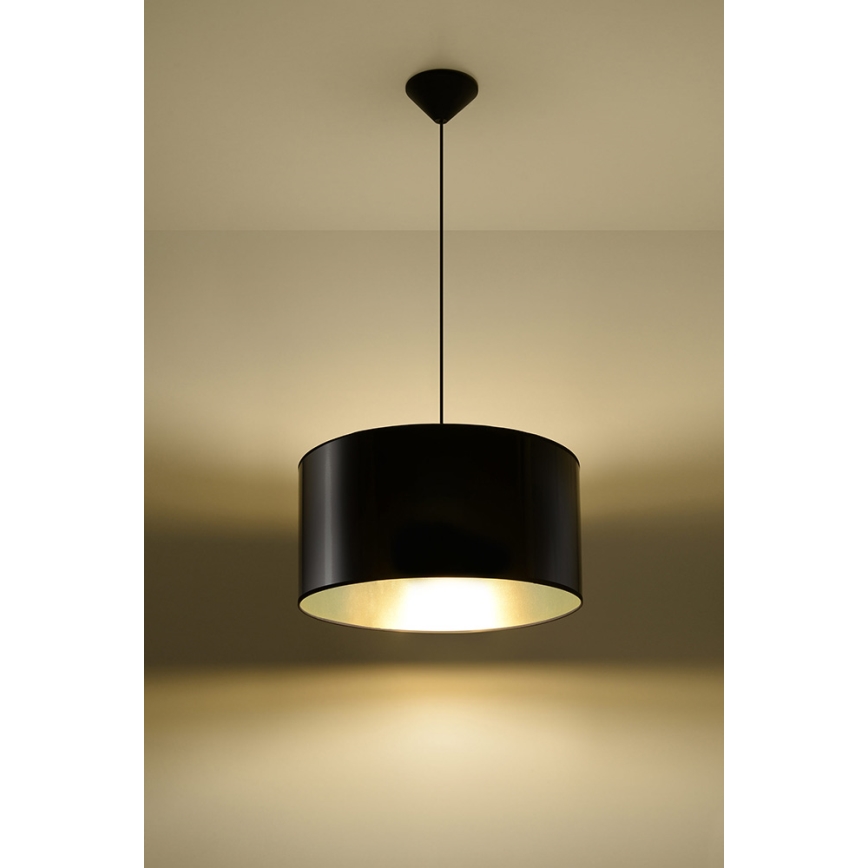 Luster na sajli LUXOR 40 1xE27/60W/230V zlatna/crna