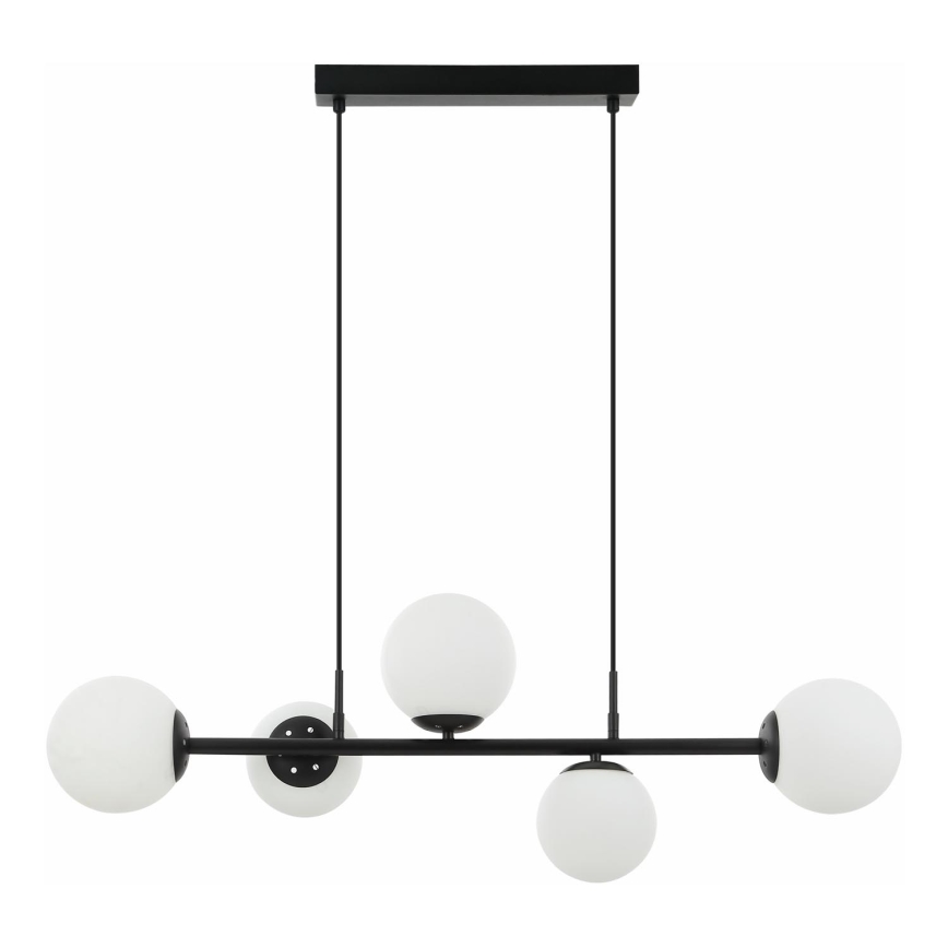 Luster na sajli MADDIE 5xE14/5W/230V crni