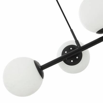 Luster na sajli MADDIE 5xE14/5W/230V crni