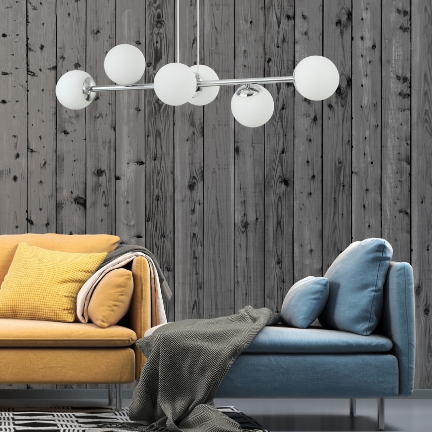 Luster na sajli MADDIE 5xE14/5W/230V sjajni krom