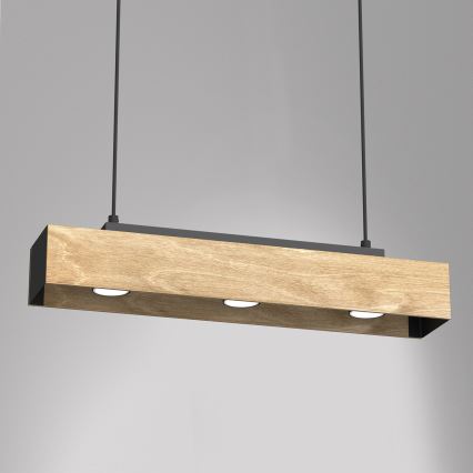 Luster na sajli MAISON 3xGU10/8W/230V smeđa/hrast