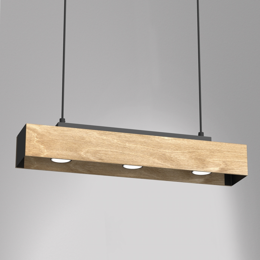 Luster na sajli MAISON 3xGU10/8W/230V smeđa/hrast