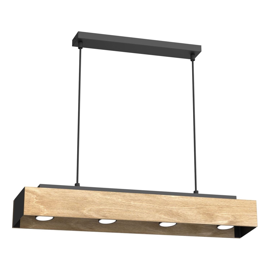 Luster na sajli MAISON 4xGU10/8W/230V smeđa/hrast