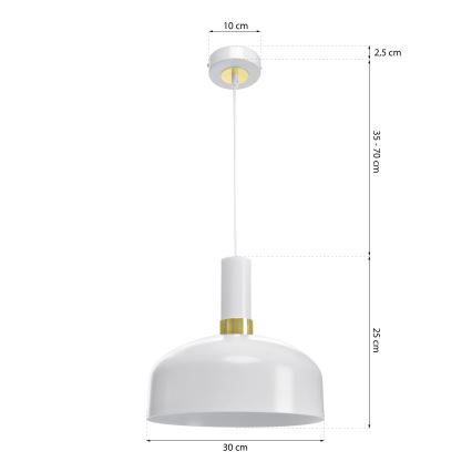 Luster na sajli MALMO 1xE27/60W/230V