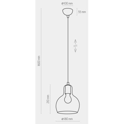 Luster na sajli MANGO 1xE27/60W/230V