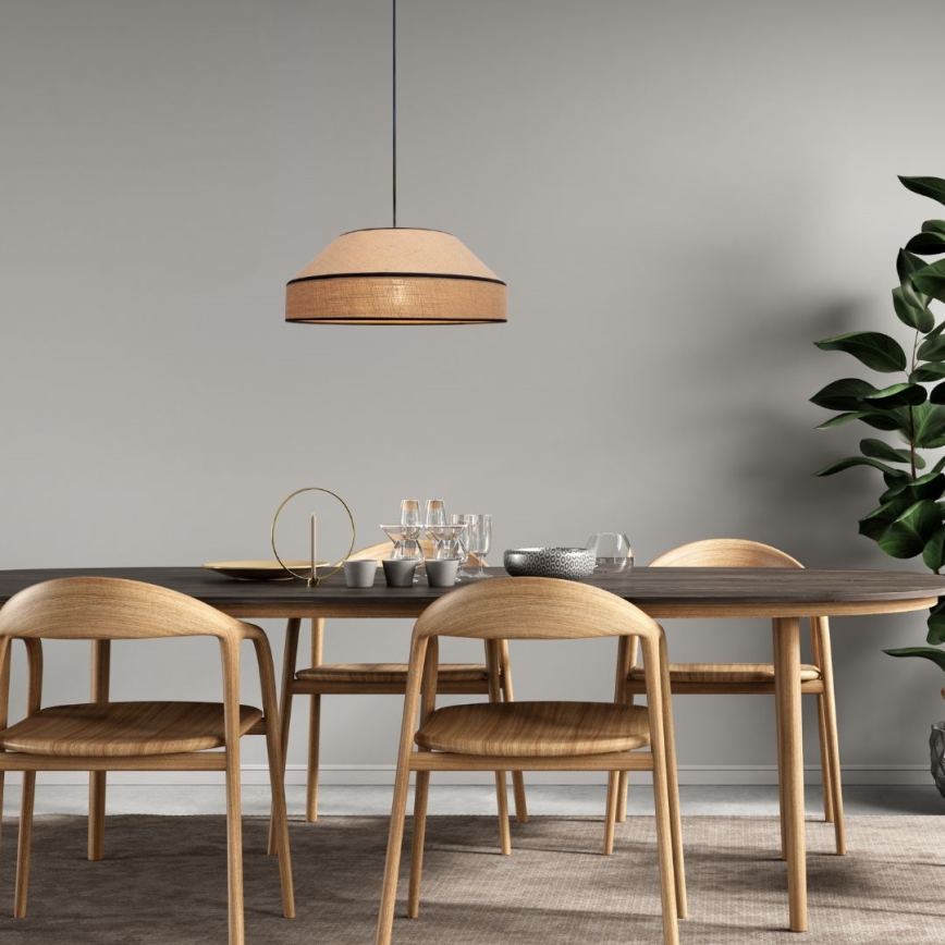 Luster na sajli MANISO 1xE27/60W/230V pr. 45 cm bež