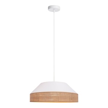 Luster na sajli MANISO 1xE27/60W/230V pr. 45 cm bijela/bež