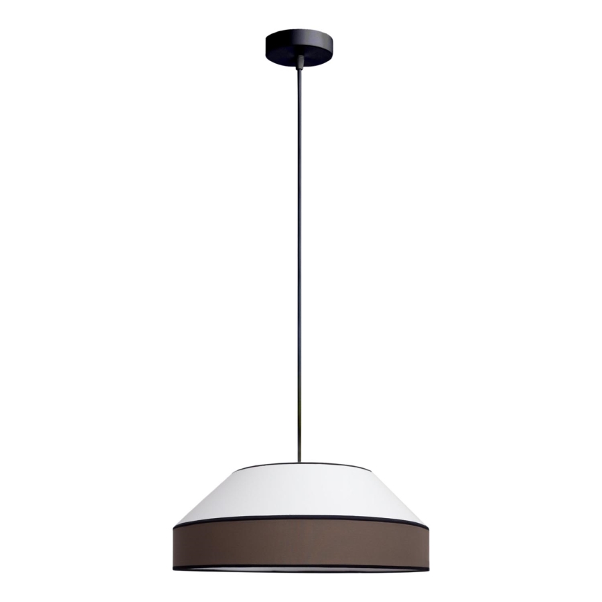 Luster na sajli MANISO 1xE27/60W/230V pr. 45 cm bijela/smeđa
