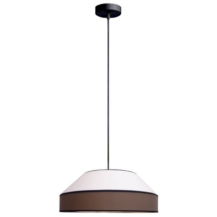 Luster na sajli MANISO 1xE27/60W/230V pr. 45 cm bijela/smeđa