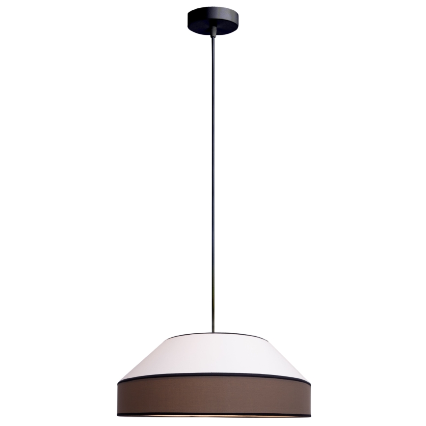 Luster na sajli MANISO 1xE27/60W/230V pr. 45 cm bijela/smeđa