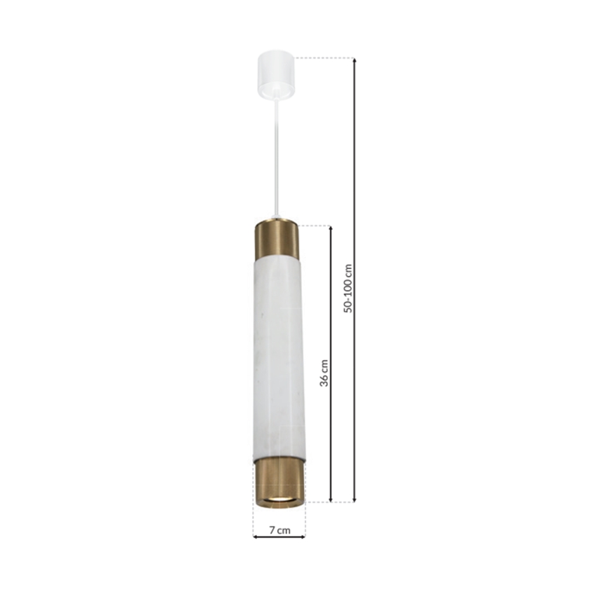 Luster na sajli Marble white/brass 1xGU10/8W/230V