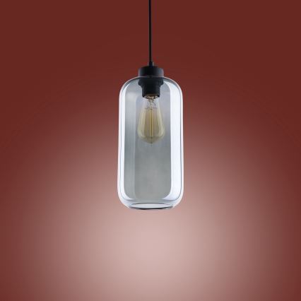 Luster na sajli MARCO 1xE27/60W/230V crna