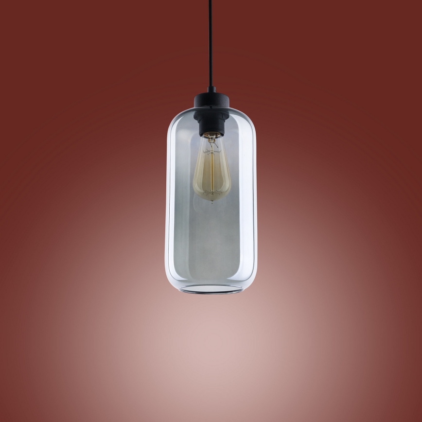 Luster na sajli MARCO 1xE27/60W/230V crna
