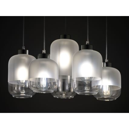 Luster na sajli MARCO 5xE27/60W/230V bijela