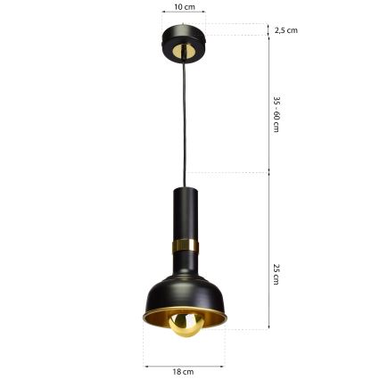 Luster na sajli MARGO 1xE27/5,5W/230V