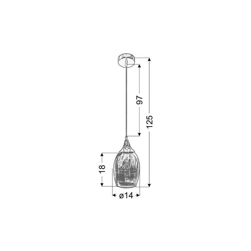 Luster na sajli MARINA 1xE27/60W/230V bakar
