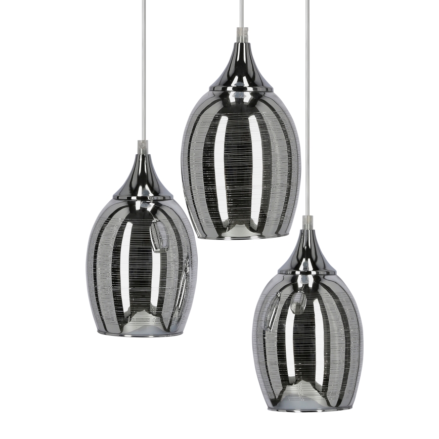 Luster na sajli MARINA 3xE27/60W/230V krom