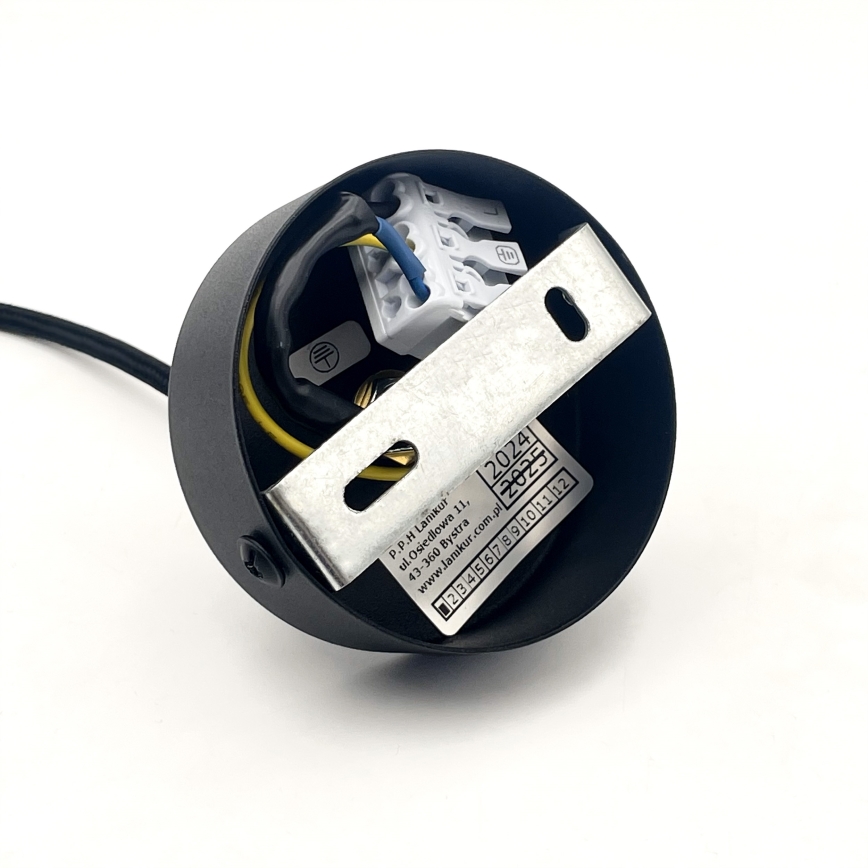 Luster na sajli MARKUS 1xE27/15W/230V crna/hrast