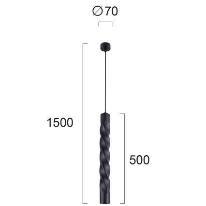 Luster na sajli MARLEY 1xGU10/30W/230V crni