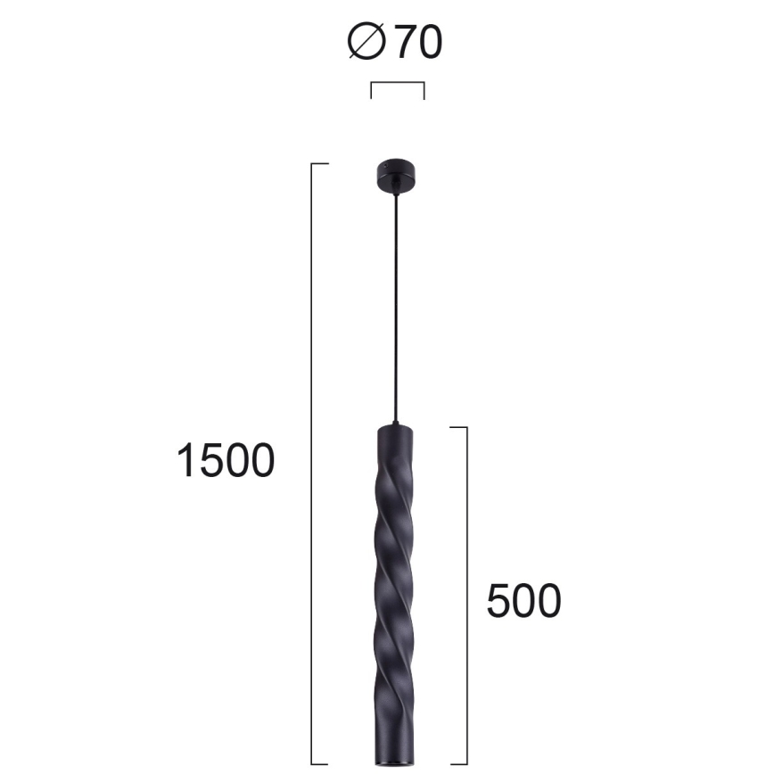 Luster na sajli MARLEY 1xGU10/30W/230V crni