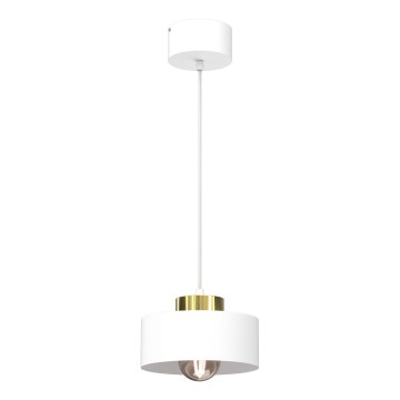 Luster na sajli MARTI 1xE27/15W/230V bijela/zlatna