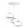 Luster na sajli MARTI 3xE27/15W/230V bijela/sjajni krom