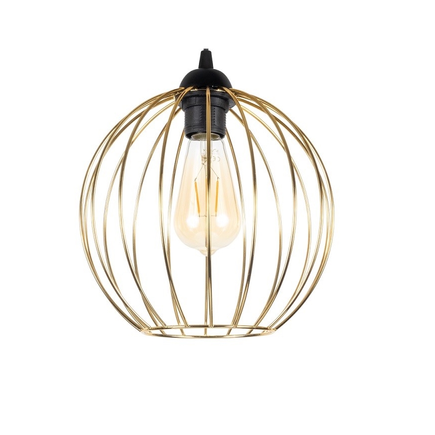 Luster na sajli MATT 3xE27/60W/230V crna/zlatna