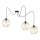 Luster na sajli MATT 3xE27/60W/230V pauk crna/zlatna