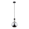Luster na sajli MAYA 1xE27/60W/230V crna/sjajni krom