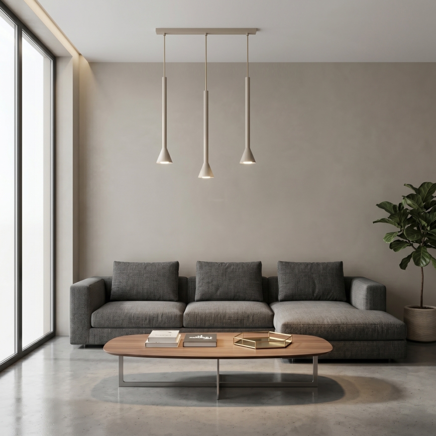 Luster na sajli MAZZO 3xGU10/8W/230V bež
