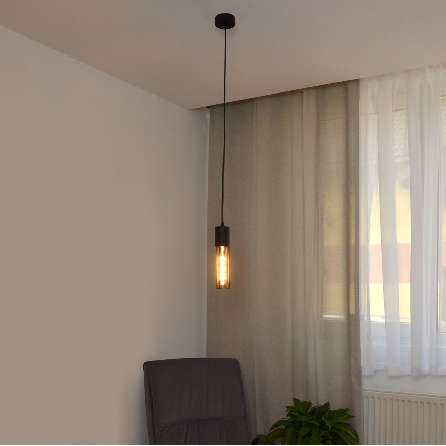 Luster na sajli MELODY 1xE27/15W/230V crna