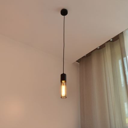 Luster na sajli MELODY 1xE27/15W/230V crna