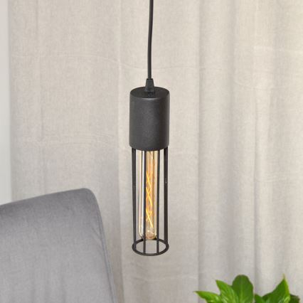 Luster na sajli MELODY 1xE27/15W/230V crna
