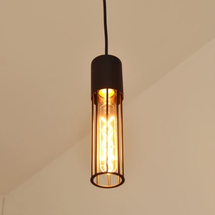 Luster na sajli MELODY 2xE27/15W/230V crna