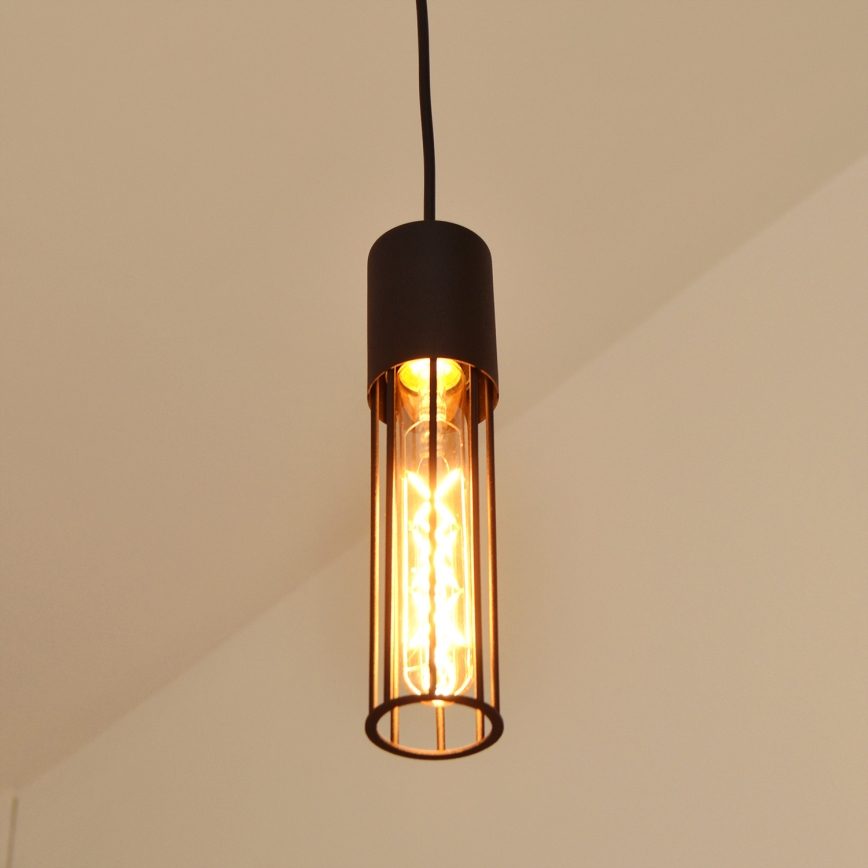 Luster na sajli MELODY 2xE27/15W/230V crna