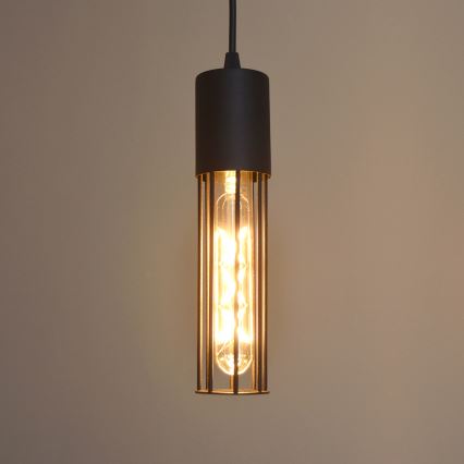 Luster na sajli MELODY 2xE27/15W/230V crna
