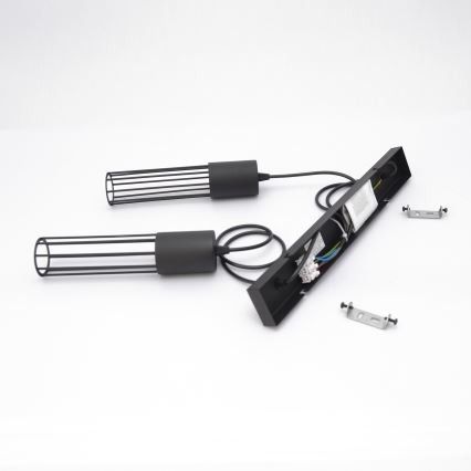 Luster na sajli MELODY 2xE27/15W/230V crna