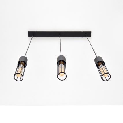 Luster na sajli MELODY 3xE27/15W/230V crna