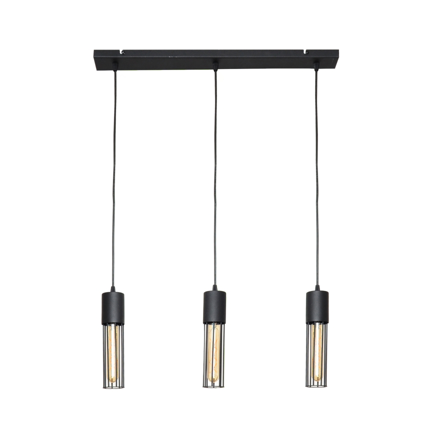 Luster na sajli MELODY 3xE27/15W/230V crna