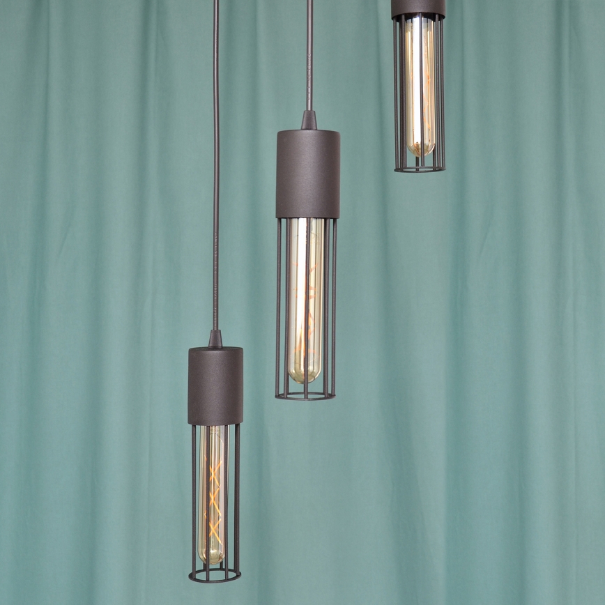 Luster na sajli MELODY 3xE27/15W/230V crna
