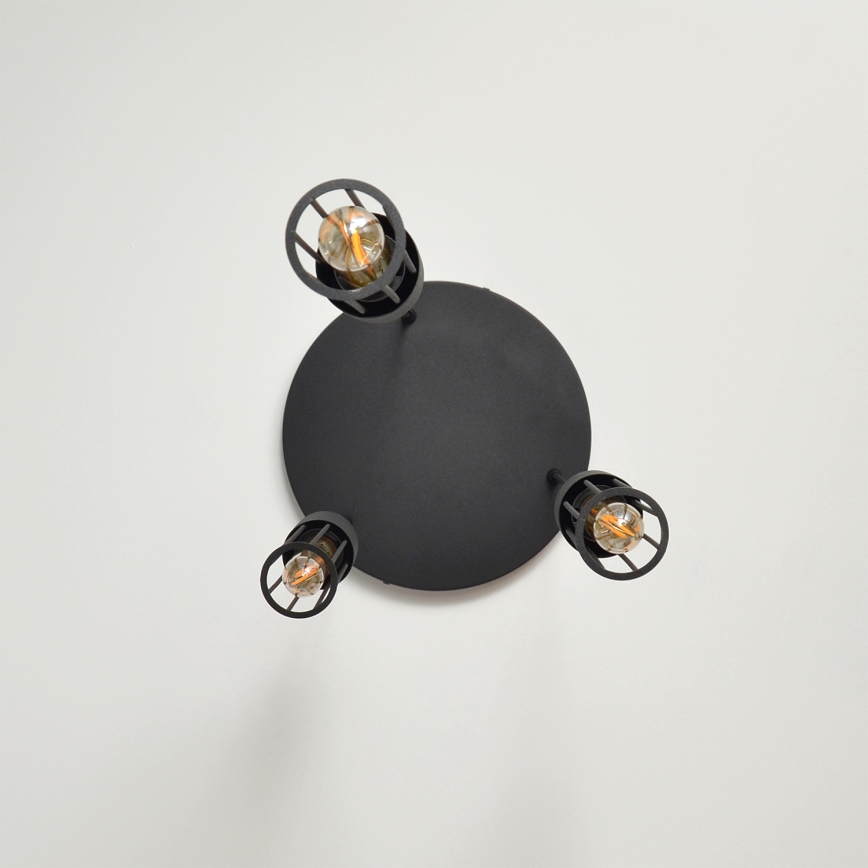 Luster na sajli MELODY 3xE27/15W/230V crna