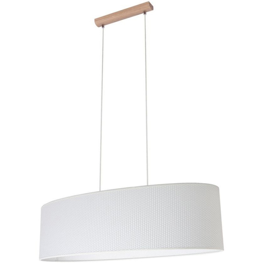Luster na sajli MERCEDES 2xE27/40W/230V bijela/hrast