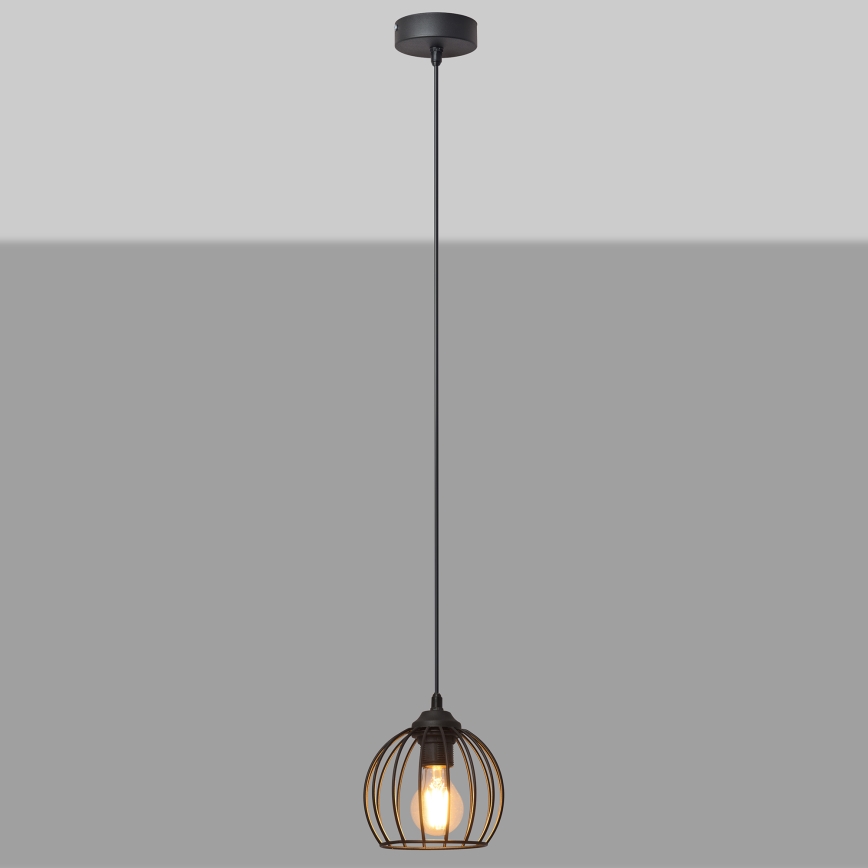 Luster na sajli MERCURE 1xE27/15W/230V pr. 16 cm crna