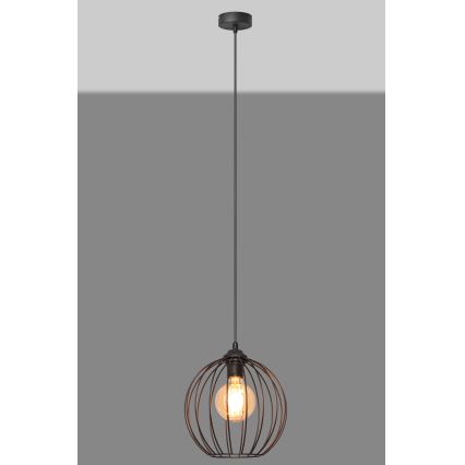Luster na sajli MERCURE 1xE27/15W/230V pr. 24 cm crna