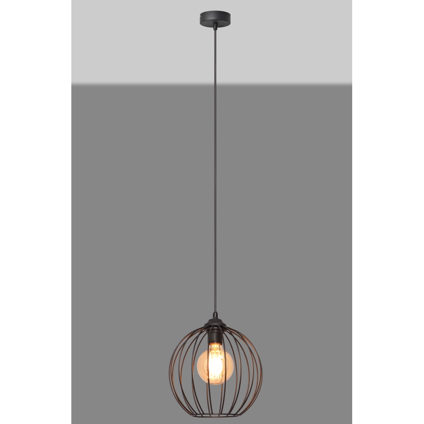 Luster na sajli MERCURE 1xE27/15W/230V pr. 24 cm crna