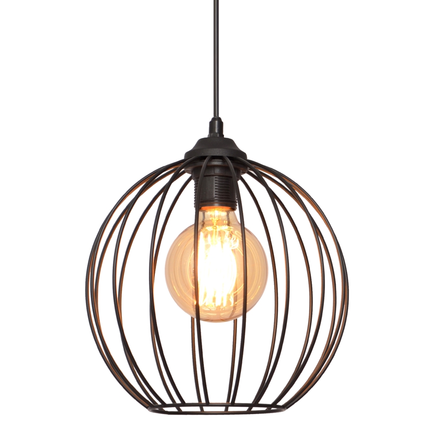 Luster na sajli MERCURE 1xE27/15W/230V pr. 24 cm crna