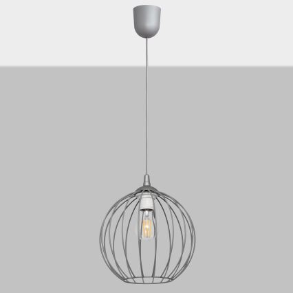 Luster na sajli MERCURE 1xE27/15W/230V siva