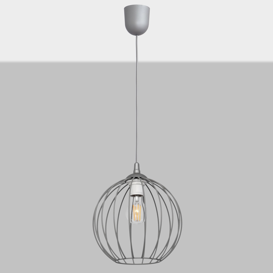 Luster na sajli MERCURE 1xE27/15W/230V siva